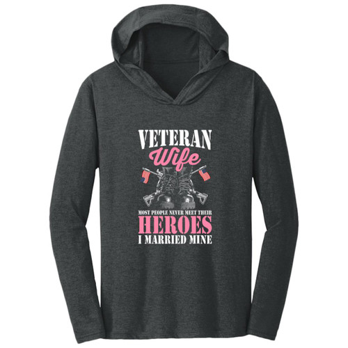 Vet Wife I married Mine Hooded Long Sleeve T-shirt