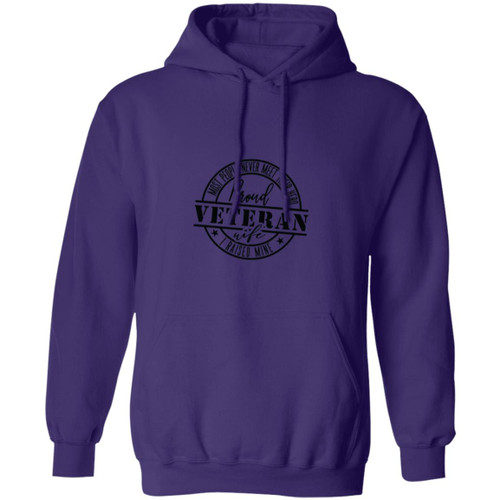Proud Veteran Wife Pullover Hoodie