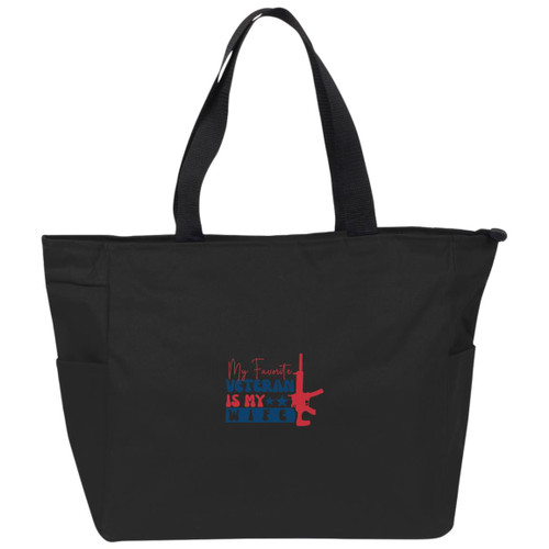 my favorite veteran is my wife Essential Zip Tote