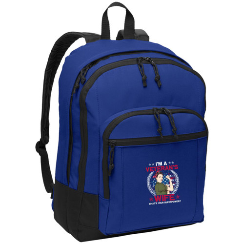 Im A Veterans wife whats your superpower Basic Backpack