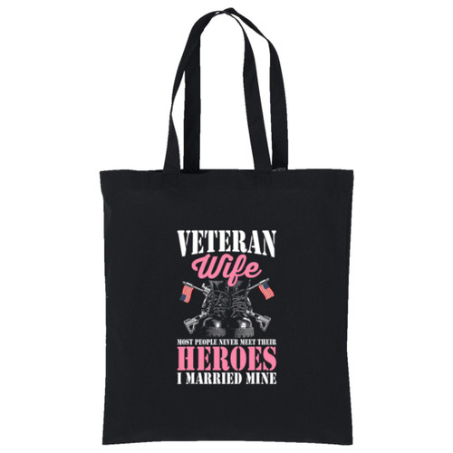 Vet Wife I married Mine Cotton Tote
