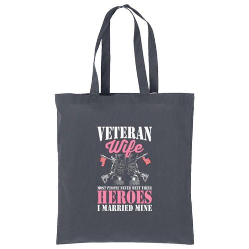 Vet Wife I married Mine Cotton Tote