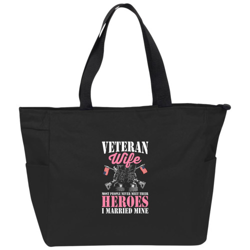 Vet Wife I married Mine Essential Zip Tote