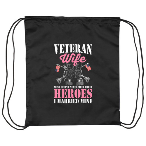 Vet Wife I married Mine Drawstring Cinch Bag