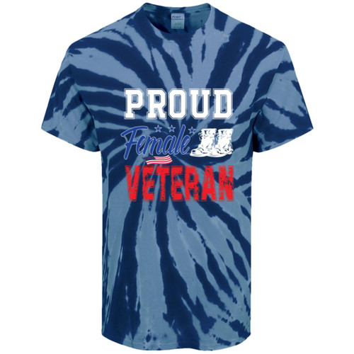 Proud female vet Tie-Dye Tee