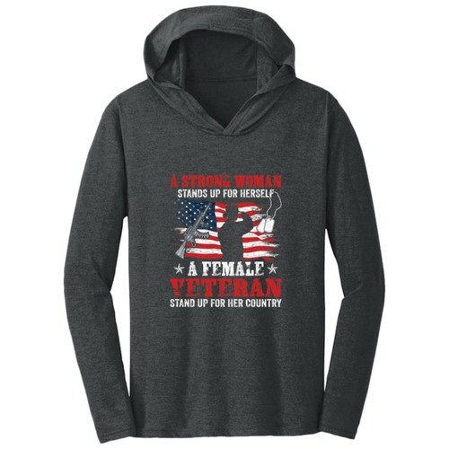 Strong Women Vet Hooded Long Sleeve T-shirt