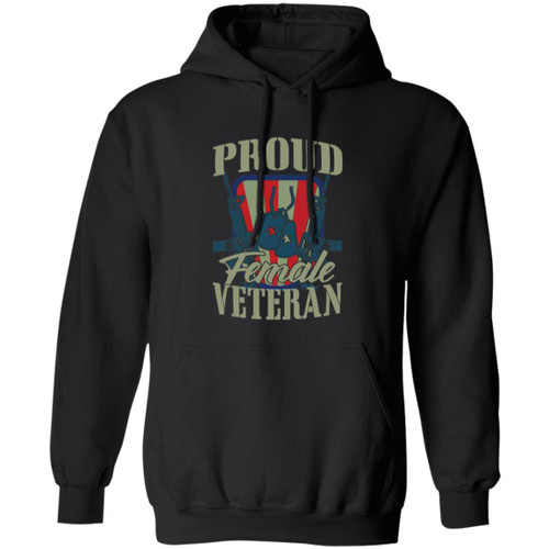 Proud Female Veteran Pullover Hoodie
