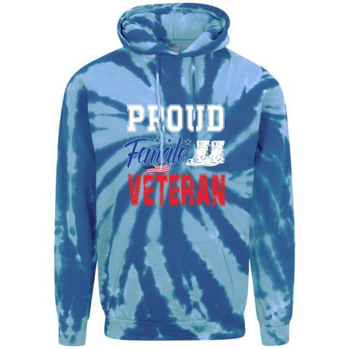 Proud female vet Adult Tie-Dye Pullover Hoodie