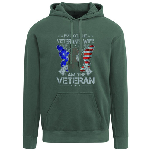 Im not the Vets wife Im the Vet Garment-Dyed Adult Hoodie