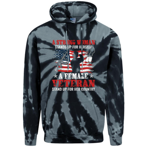 Strong Women Vet Adult Tie-Dye Pullover Hoodie