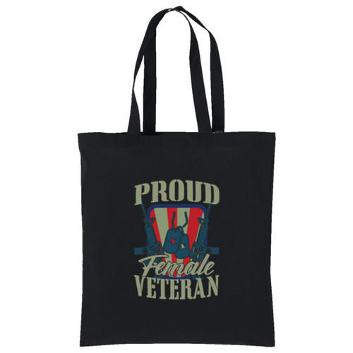 Proud Female Veteran Cotton Tote