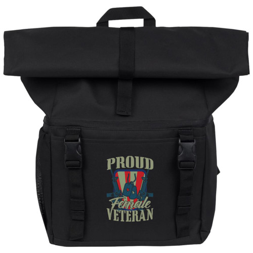 Proud Female Veteran 18-Can Backpack Cooler