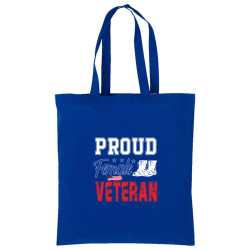 Proud female vet Cotton Tote