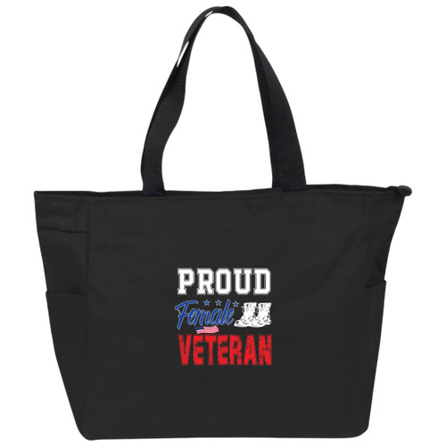 Proud female vet Essential Zip Tote