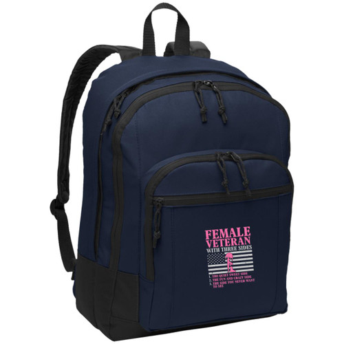 Female Veteran With 3 Sides Basic Backpack