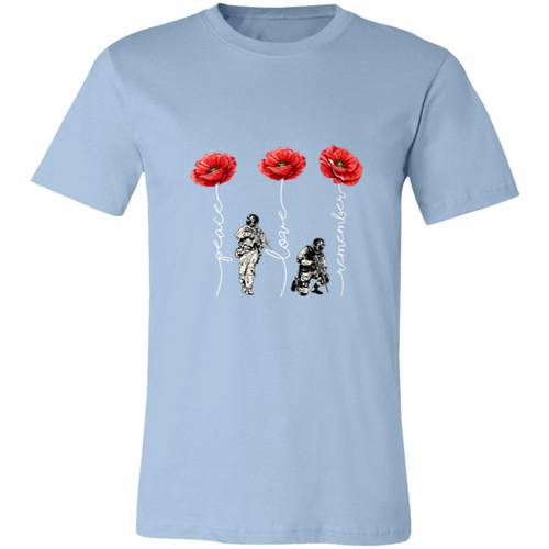 Never Forget Red poppies Short-Sleeve T-Shirt
