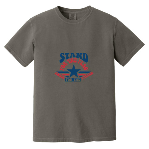 stand for the flag kneel for the fallen Heavyweight Garment-Dyed T-Shirt