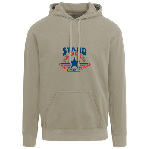 stand for the flag kneel for the fallen Garment-Dyed Adult Hoodie