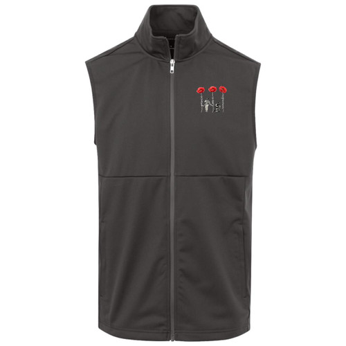 Never Forget Red poppies Adult Soft Shell Vest