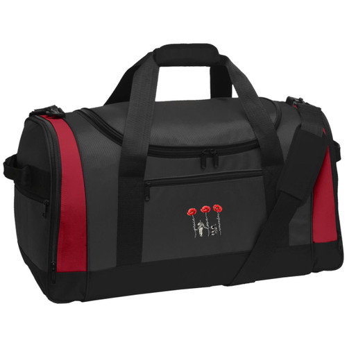 Never Forget Red poppies Voyager Sports Duffel