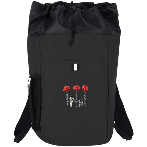 Never Forget Red poppies Hybrid Backpack