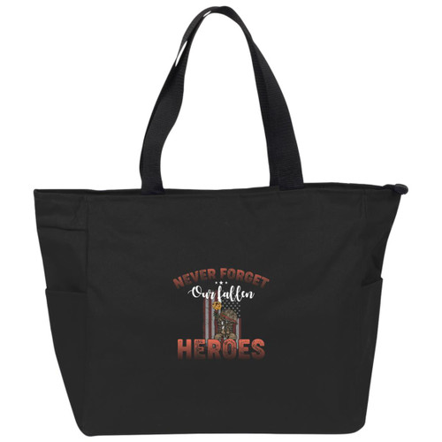 Never Forget Heros Essential Zip Tote