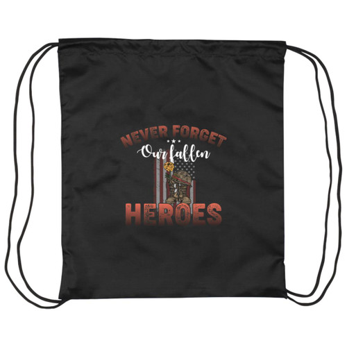 Never Forget Heros Drawstring Cinch Bag