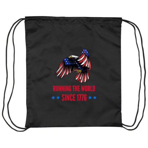 Running The World Drawstring Cinch Bag