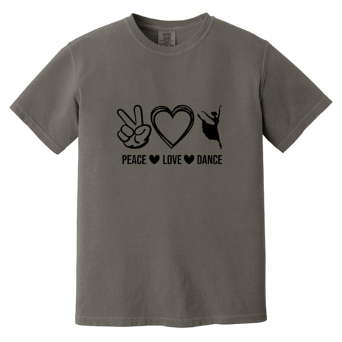 Peace, Love & Dance Heavyweight Garment-Dyed T-Shirt