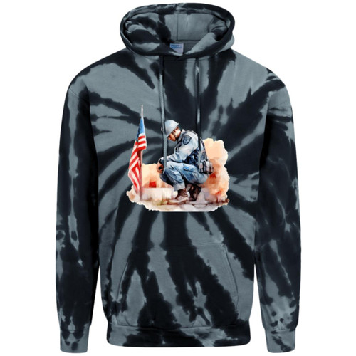 Vet Water Color Design 2 Adult Tie-Dye Pullover Hoodie