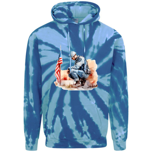 Vet Water Color Design 2 Adult Tie-Dye Pullover Hoodie