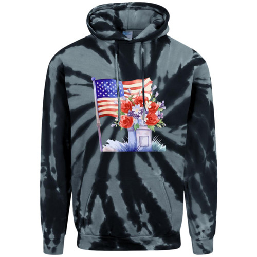 Vet Water Color Design 3 Adult Tie-Dye Pullover Hoodie