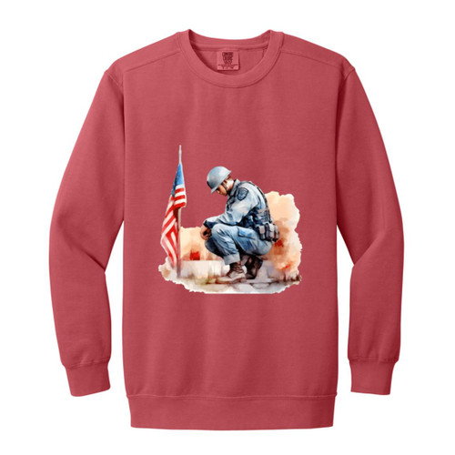 Vet Water Color Design 2 Garment-Dyed Adult Crewneck Sweatshirt