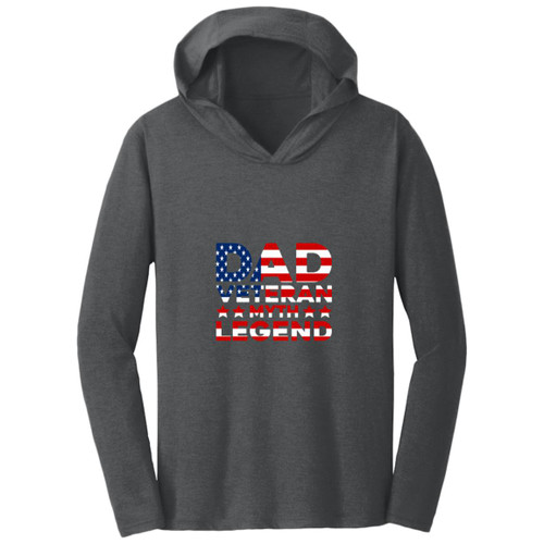 Dad Veteran Myth Legend Hooded Long Sleeve T-shirt