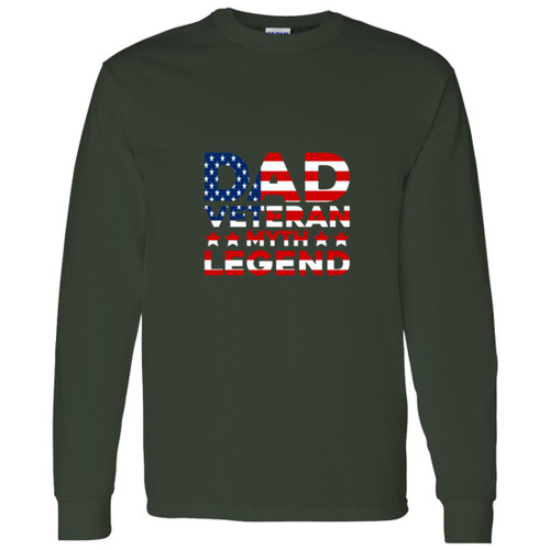 Dad Veteran Myth Legend Long Sleeve T-Shirt