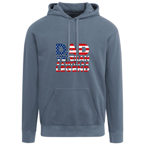 Dad Veteran Myth Legend Garment-Dyed Adult Hoodie
