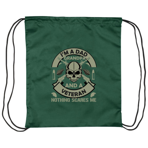 Im a dad and Grandpa Nothing Scares me Drawstring Cinch Bag