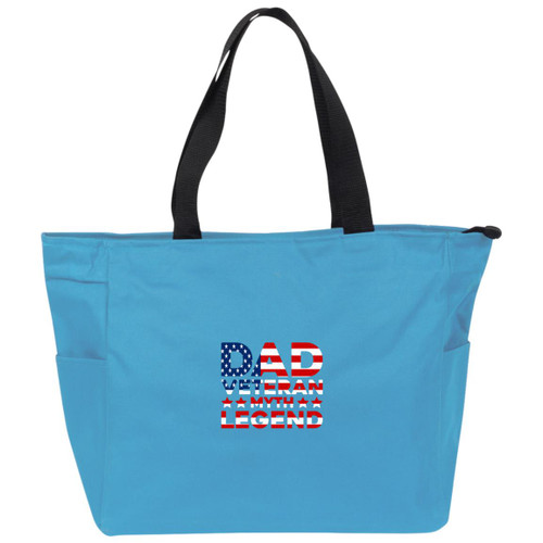 Dad Veteran Myth Legend Essential Zip Tote