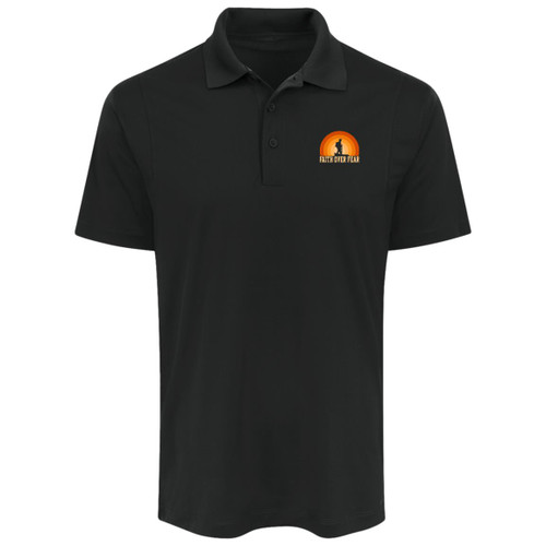 Faith over fear Mens Collar Polo