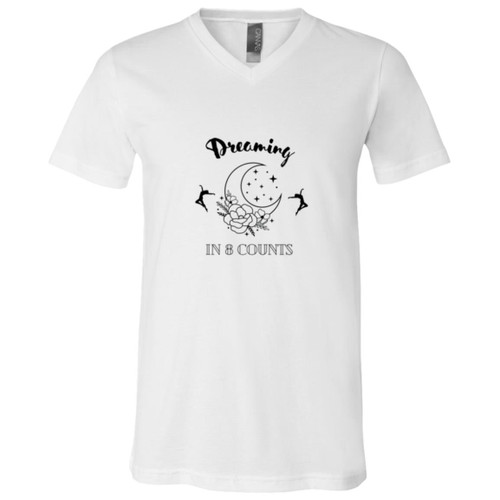 dreaming in 8 counts Short Sleeve V-Neck T-Shirt