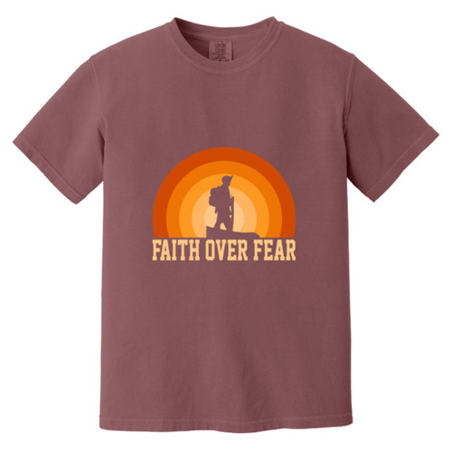 Faith over fear Heavyweight Garment-Dyed T-Shirt