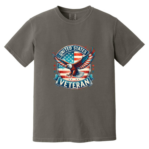 united states veteran eagle Heavyweight Garment-Dyed T-Shirt