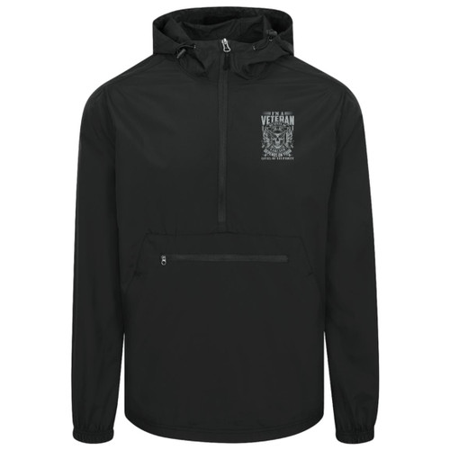 im a vet my level of sarcasm is based on your stupidity Packable Anorak