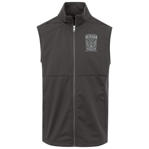 im a vet my level of sarcasm is based on your stupidity Adult Soft Shell Vest