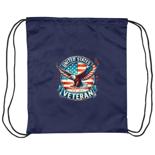 united states veteran eagle Drawstring Cinch Bag