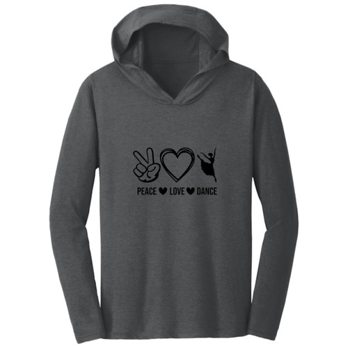 Peace, Love & Dance Hooded Long Sleeve T-shirt