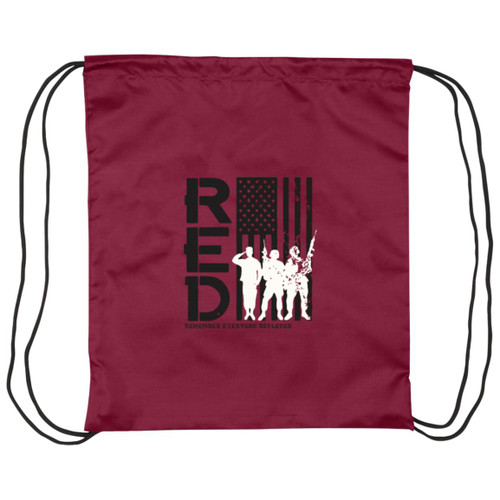 VETS RED FRIDAY #8 Drawstring Cinch Bag