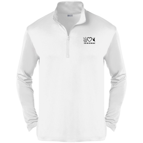 Peace, Love & Dance Mens Quarter Zip Pullover
