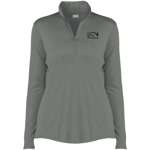 Peace, Love & Dance Women's Quarter Zip Pullover