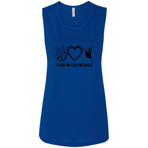 Peace, Love & Dance Ladies' Flowy Muscle Tank